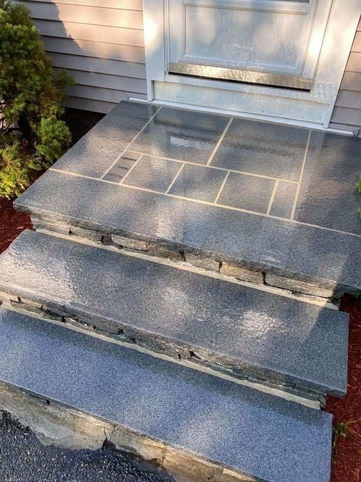 Stonework for door steps