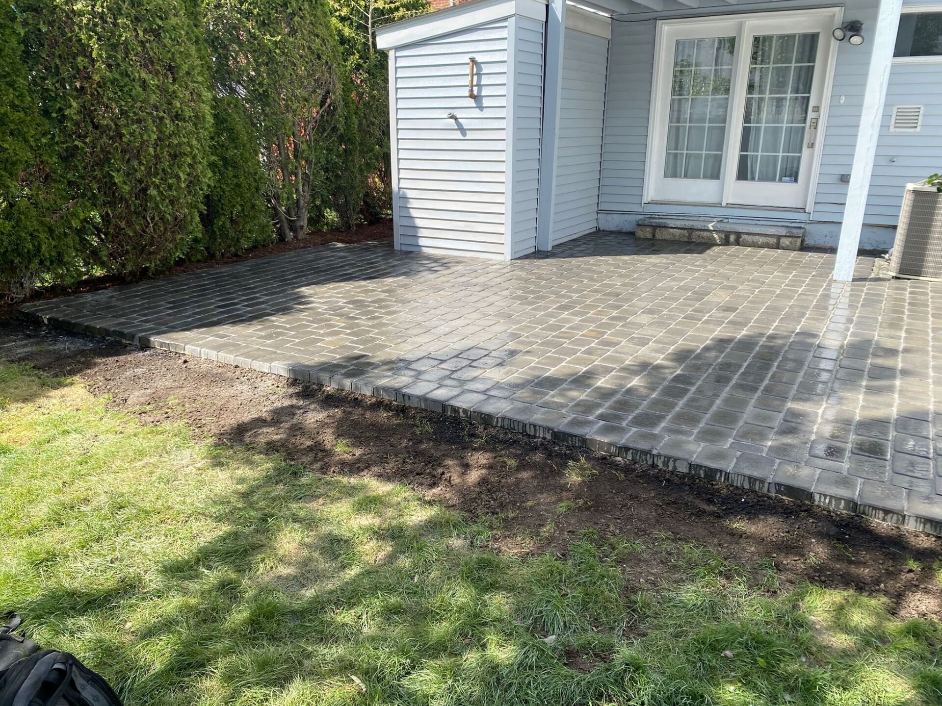 Newly constructed patio