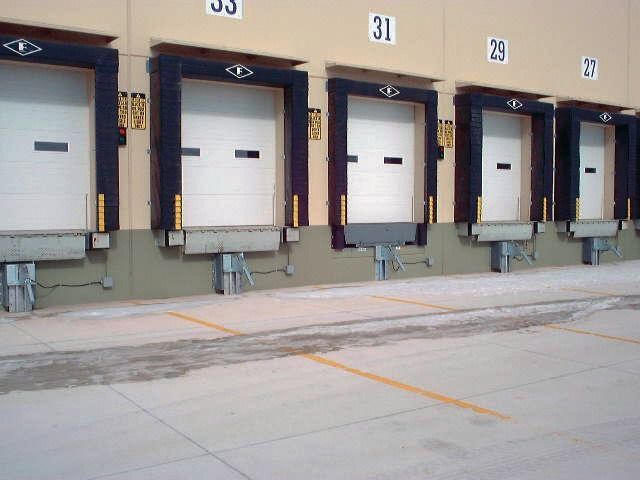 A row of loading docks with the number 31 on them