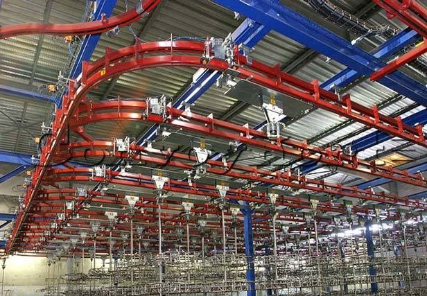 Curved Power and Free Monorail Conveyor