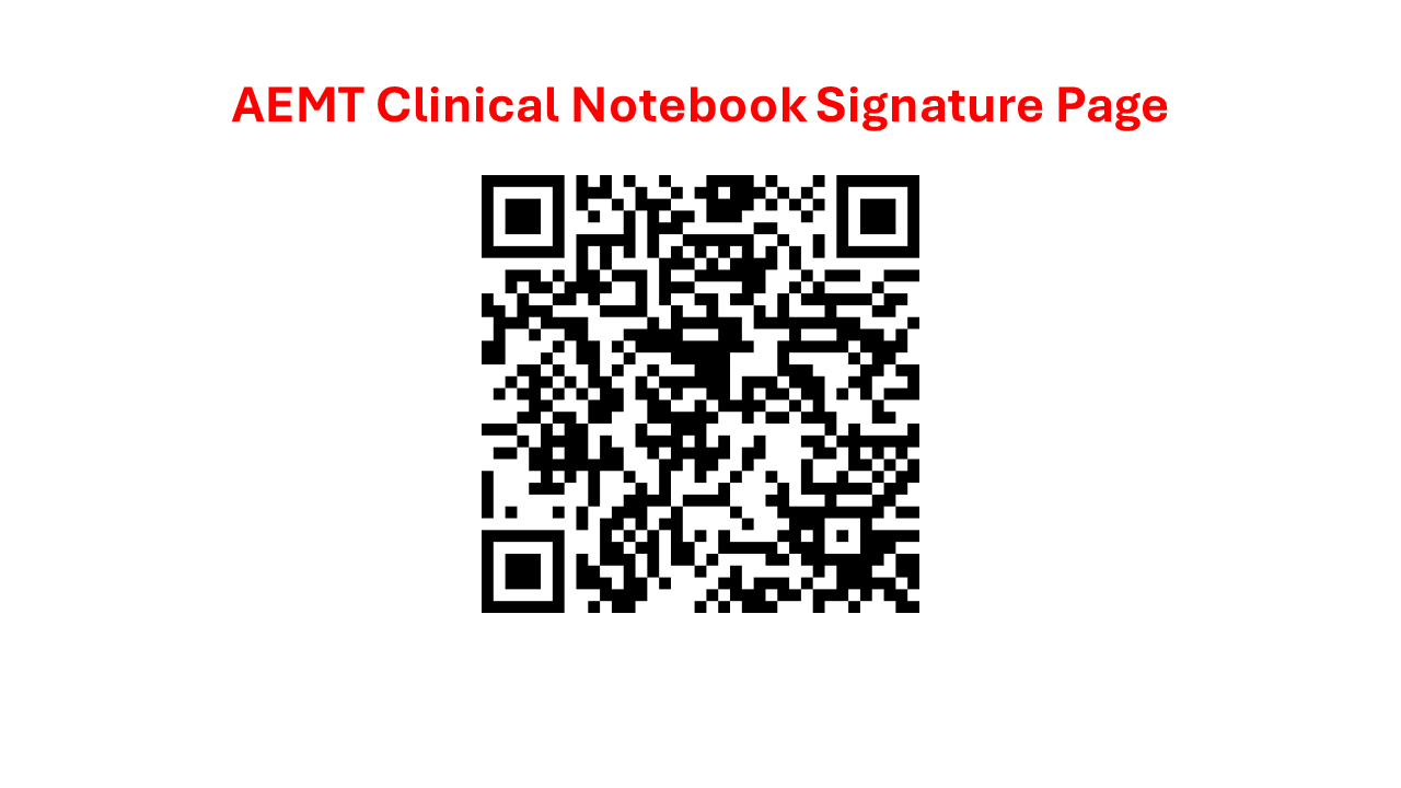 AEMT Clinical Notebook Signature Page