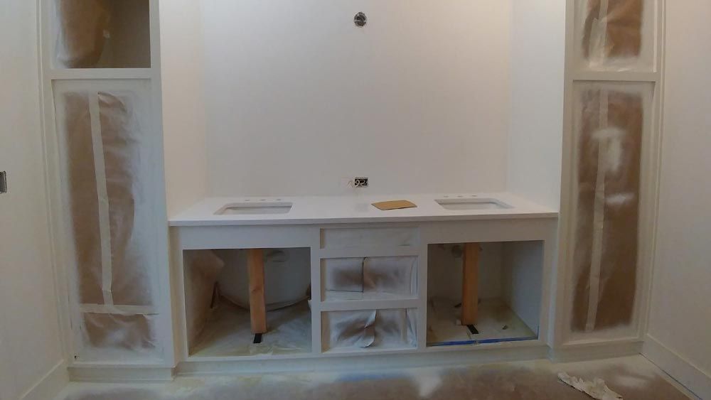 Bathroom cabinet painting