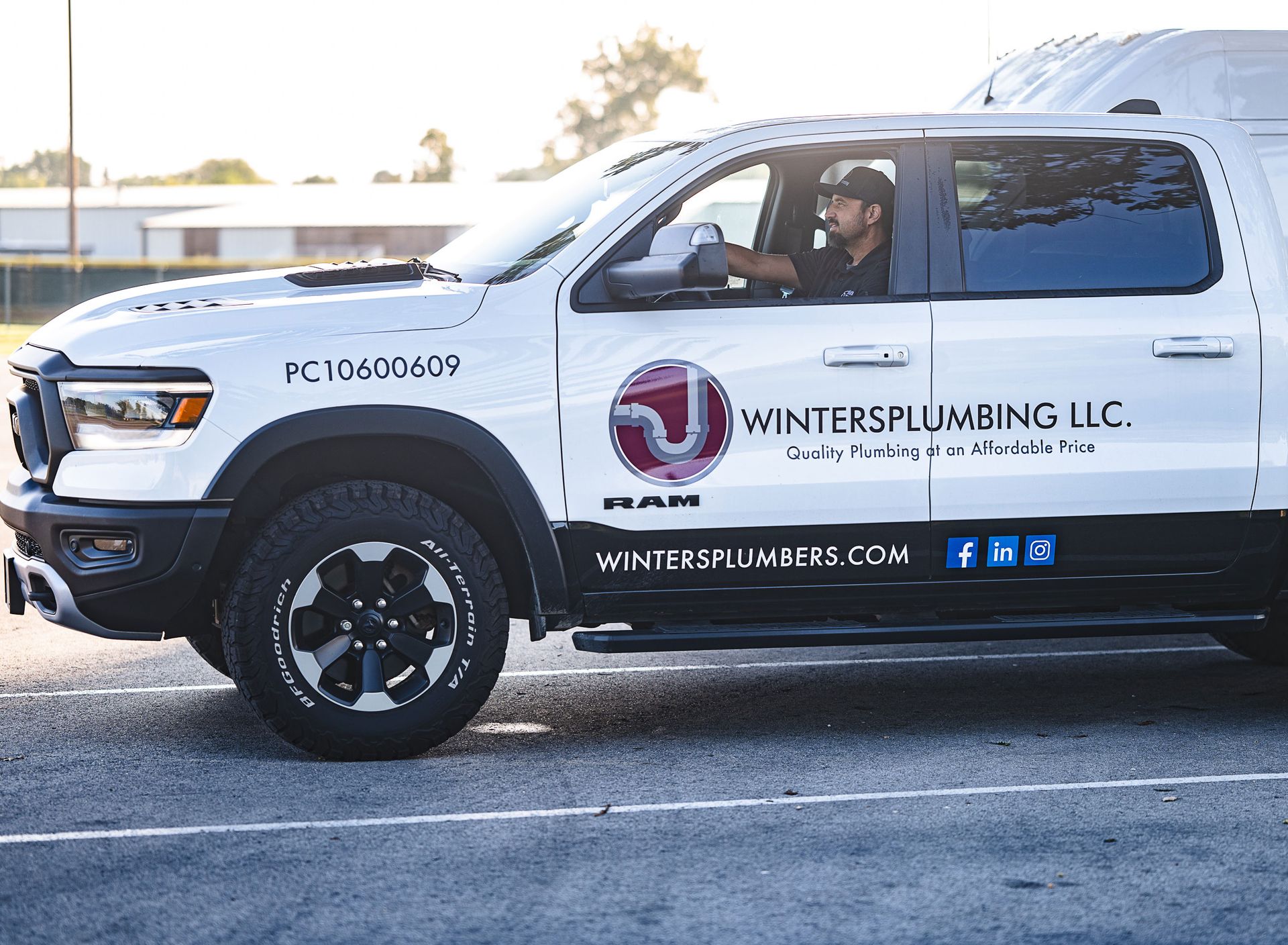 Steve driving the car