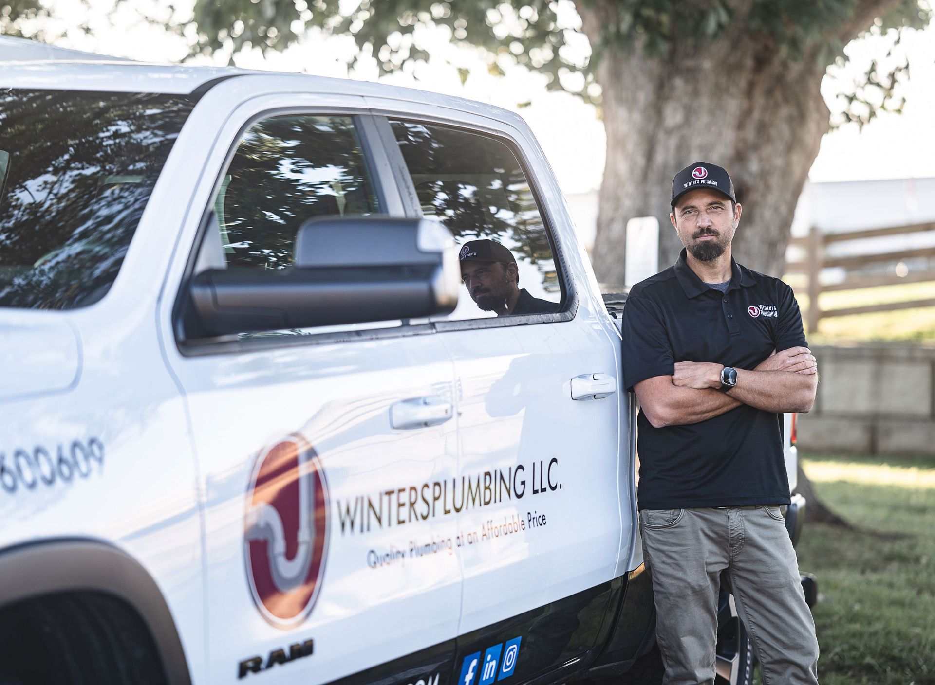 Steve, beside the car