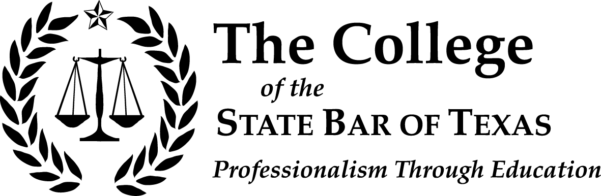 The logo for the college of the state bar of texas