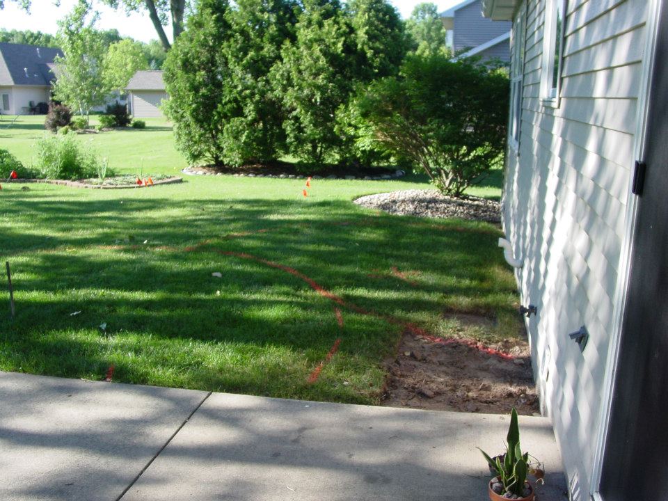 A view along the house.