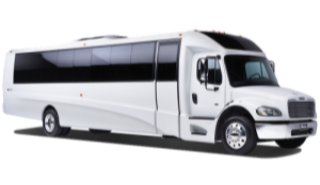 37-Passenger White Shuttle Bus