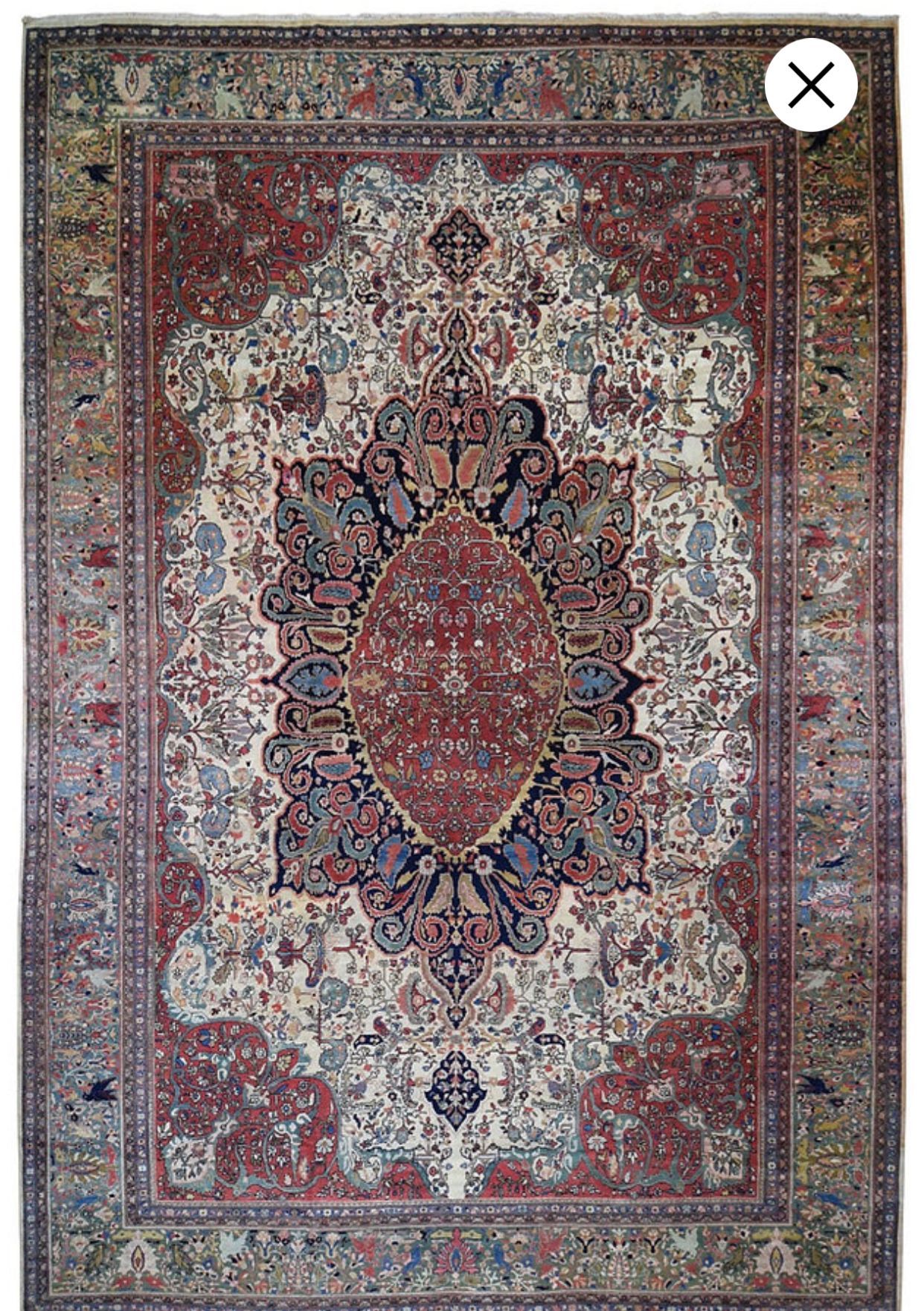 Antique Persian Farahan carpet