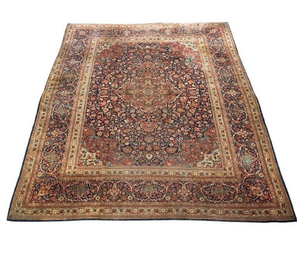 Antique Persian Kashan circa 1930 rug