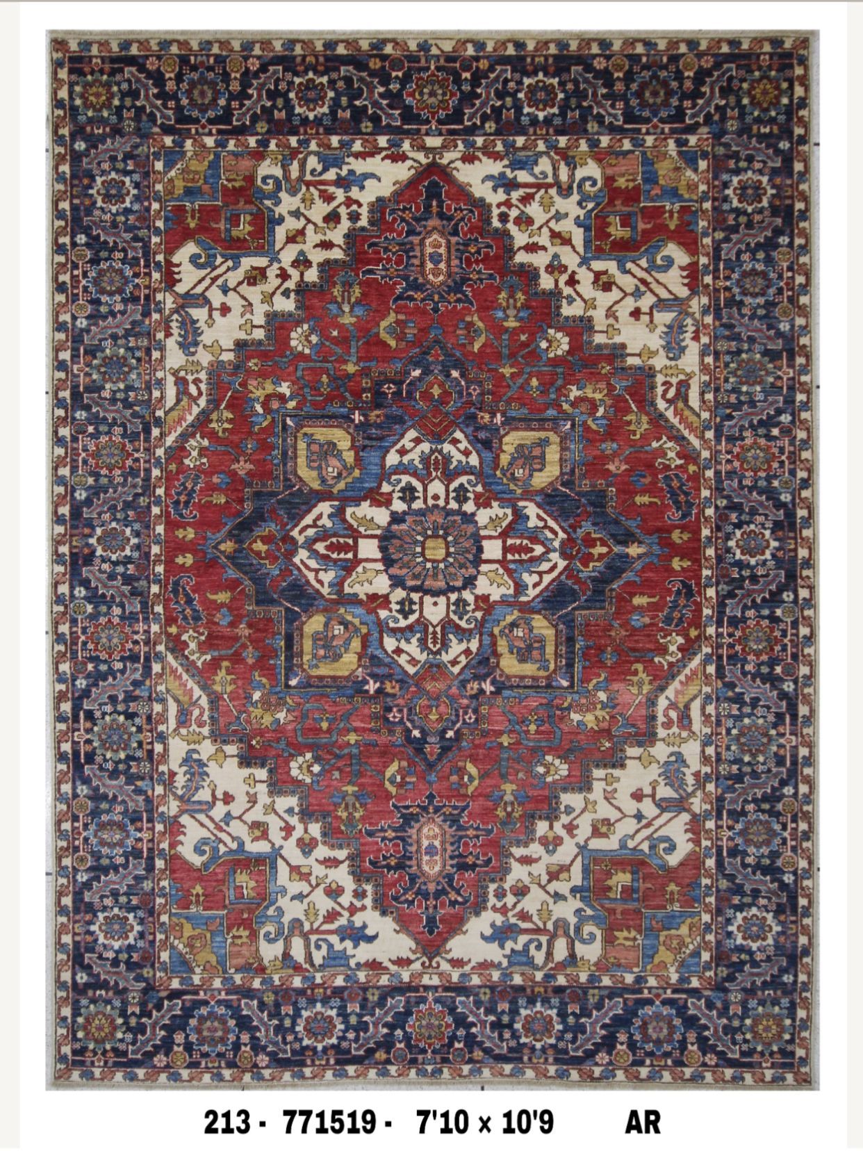 Rug with floral designs