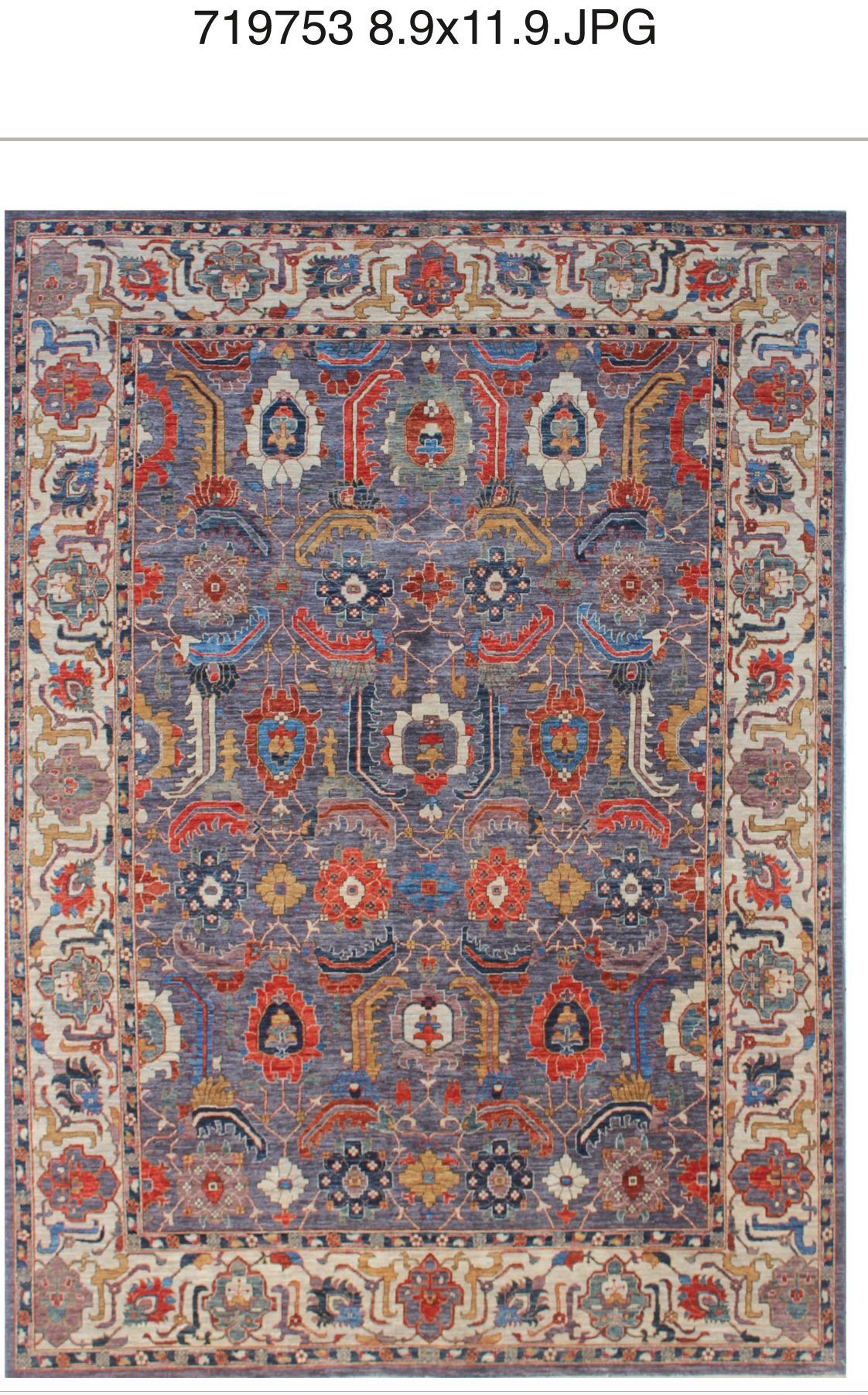 Rug with floral patterns
