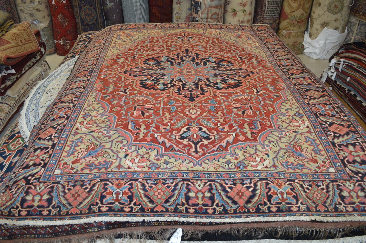 Antique Persian Heriz rug