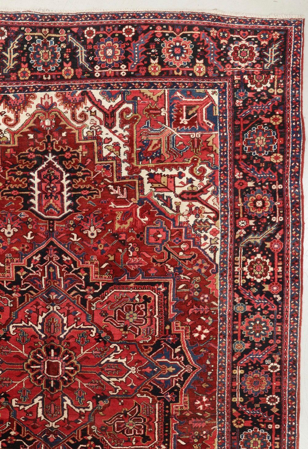 Antique Persian Heriz Circa 1940 - close up