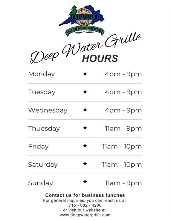 Deep Water Grille Hours