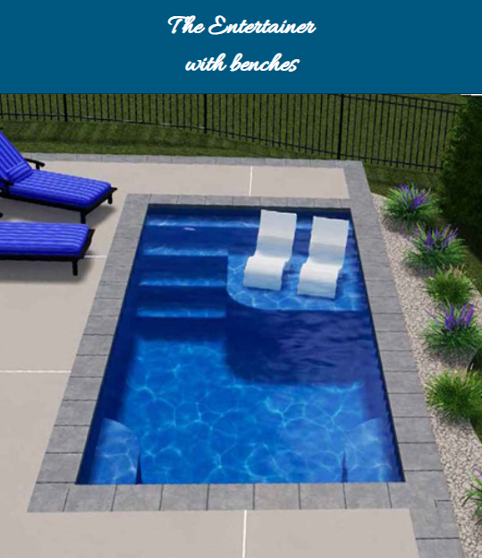 An outdoor cold plunge pool designed for recovery and relaxation.