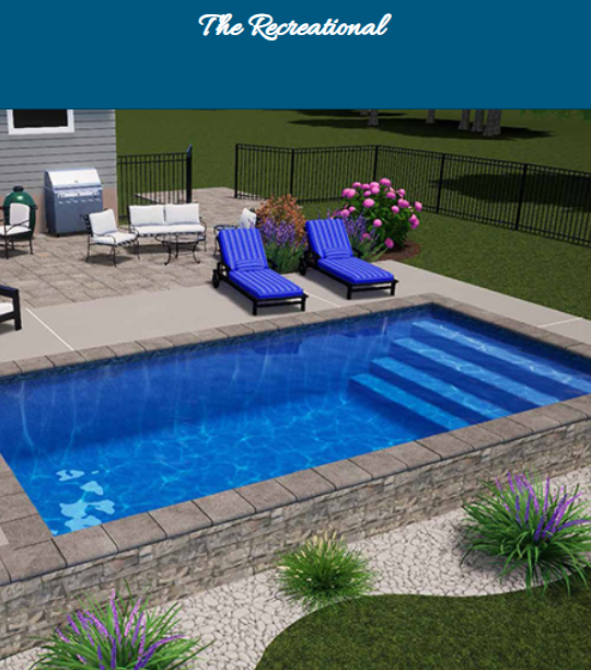 A contemporary outdoor plunge pool beside a home.