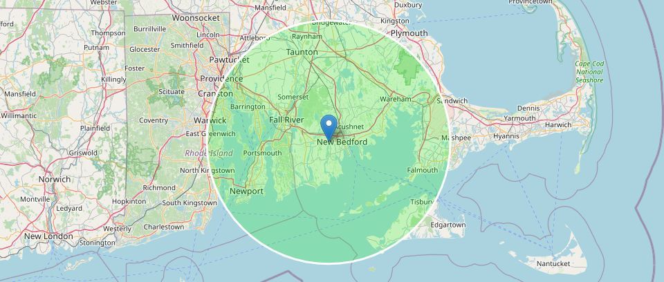 Wel-Bilt Sheds - Radius map