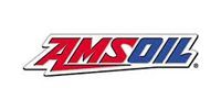 AMSOIL logo: red and blue text within a white and silver outline.