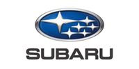 Subaru logo, a blue oval with a constellation of white stars and the word 