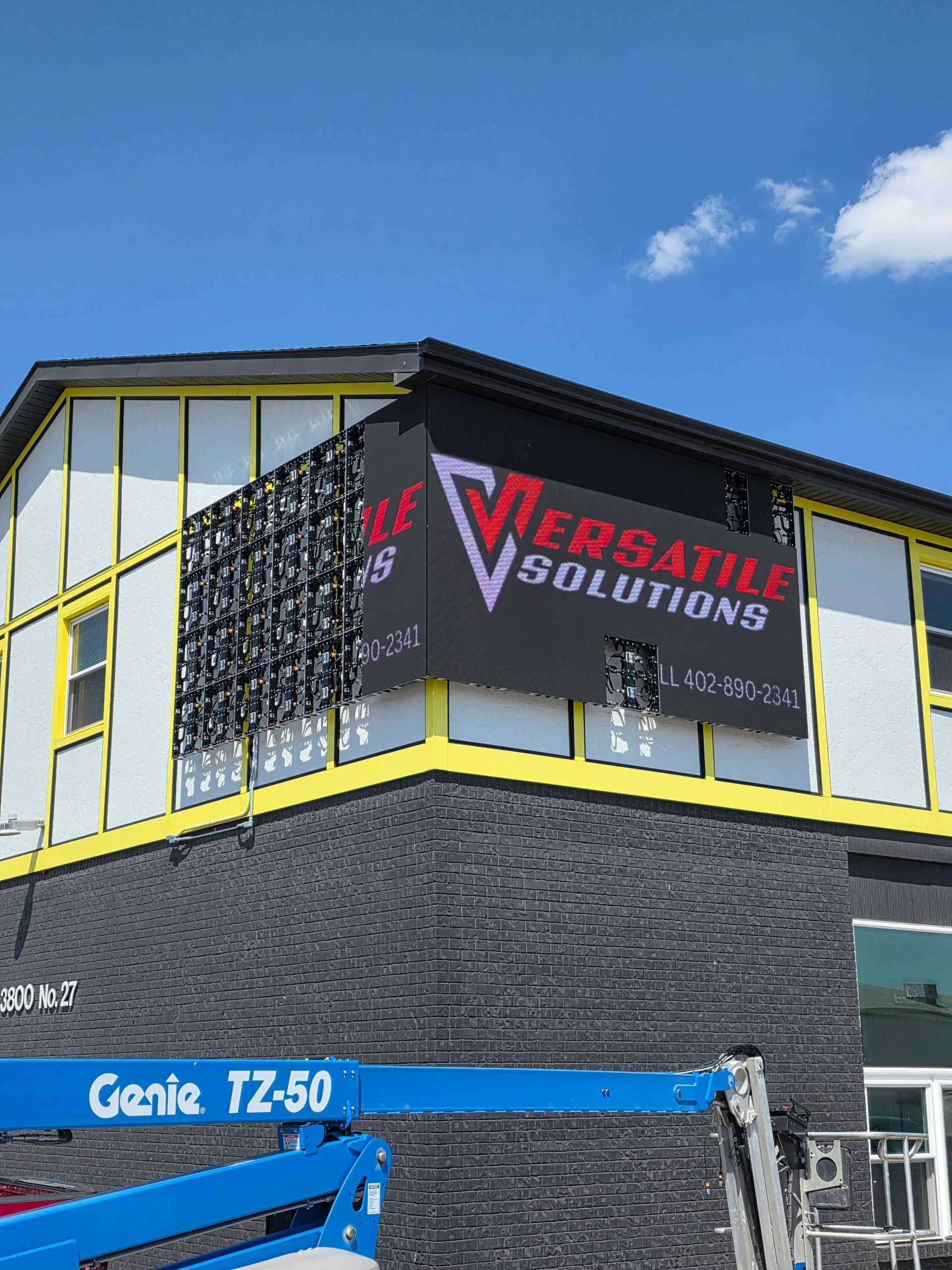 Black and yellow building with 