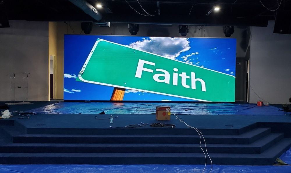 LED screen displaying 