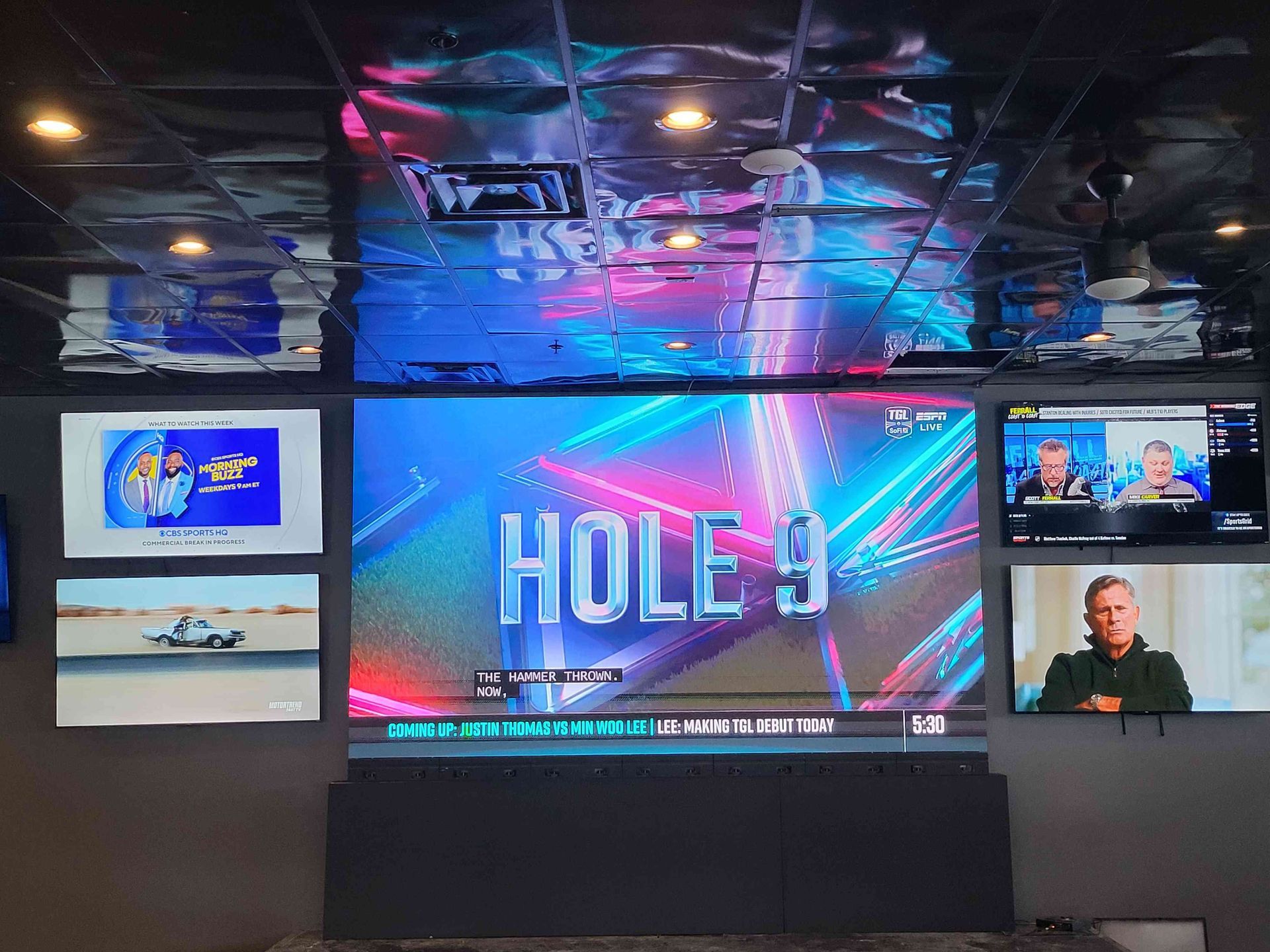 Large screen displaying 