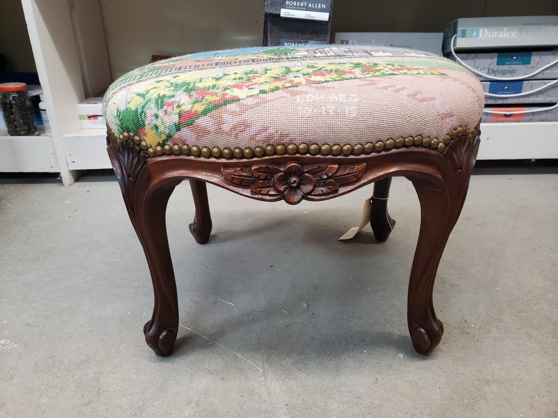 Needlepoint Footstool