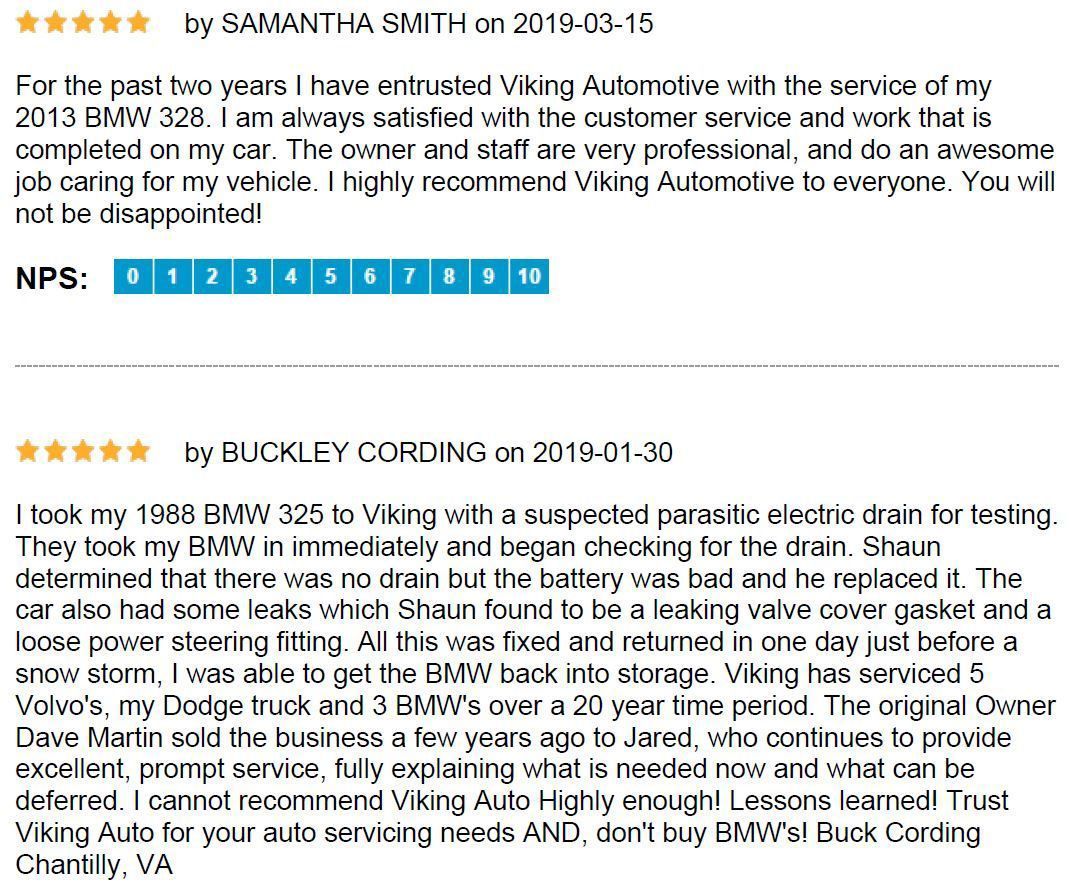 A screenshot of a customer's review on a website.