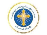 The Diocese of Orlando logo: a golden cross on a blue circular field with the text