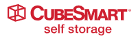 CubeSmart self storage logo in red and white