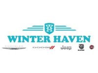Logo for Winter Haven, featuring the dealership name in teal and the Chrysler, Dodge, Jeep, Ram, and Fiat brand logos.