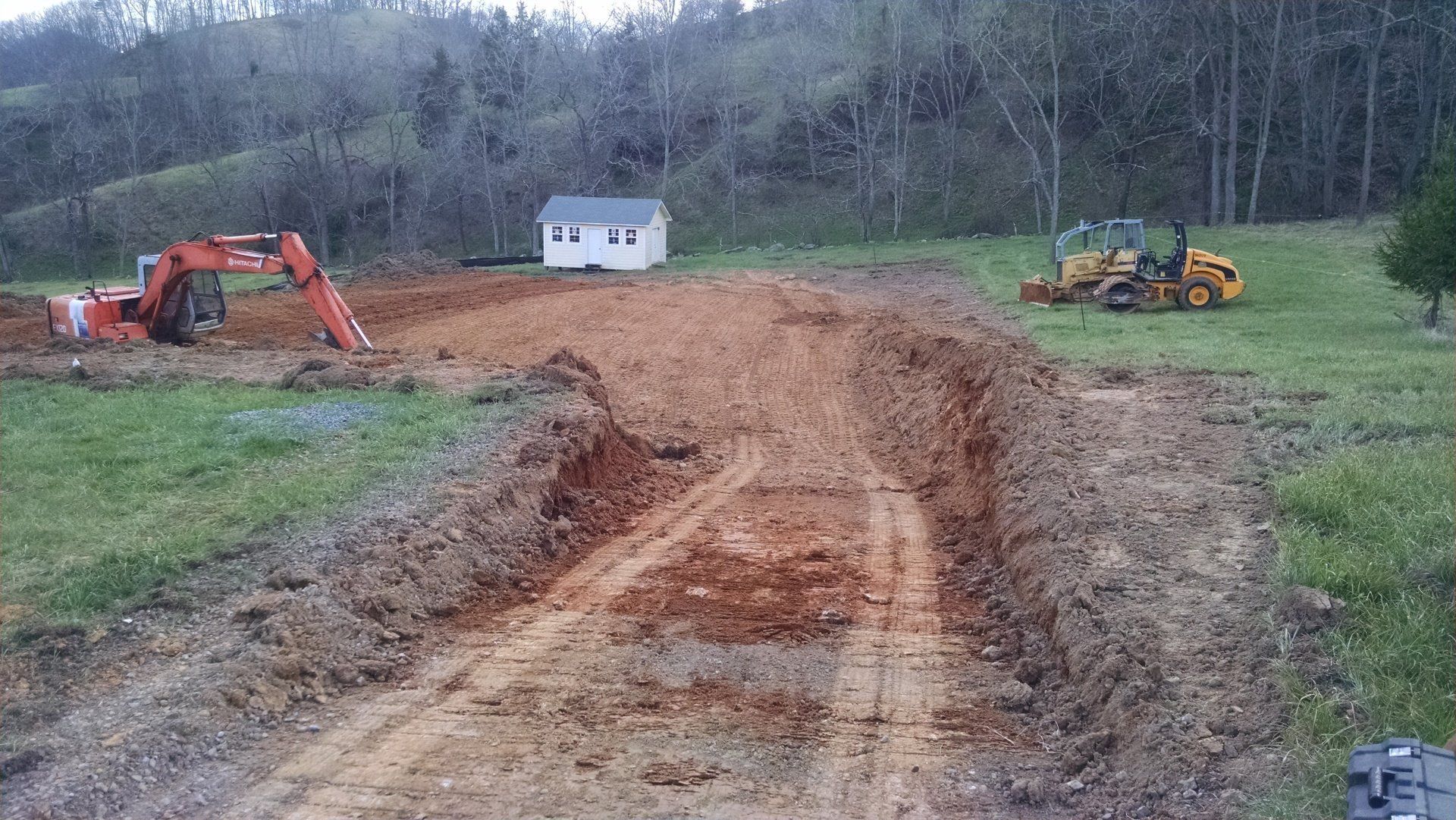 Construction of building pad