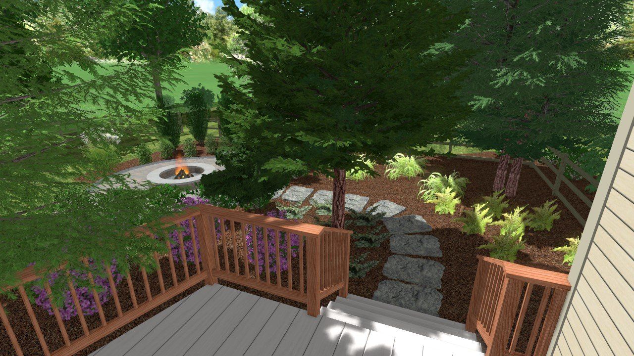 Firepit Reveal and Stepping Stone Garden