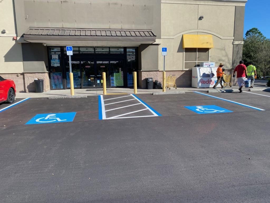Parking lot paving