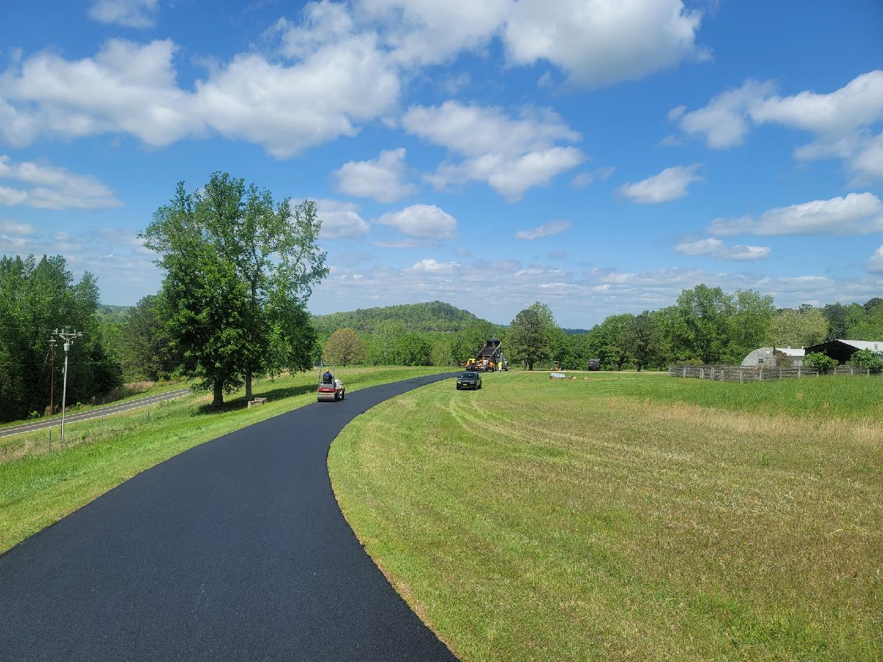 Asphalt Overlaying with Beautiful Landscape