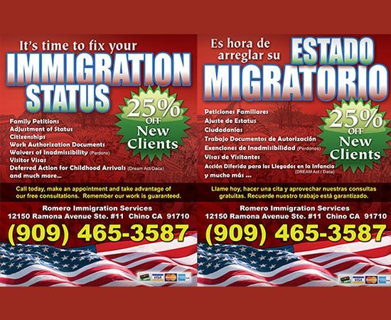 A poster that says it 's time to fix your immigration status