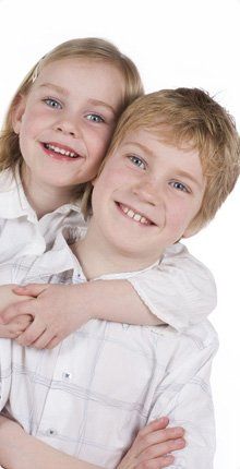 Two kids smiling