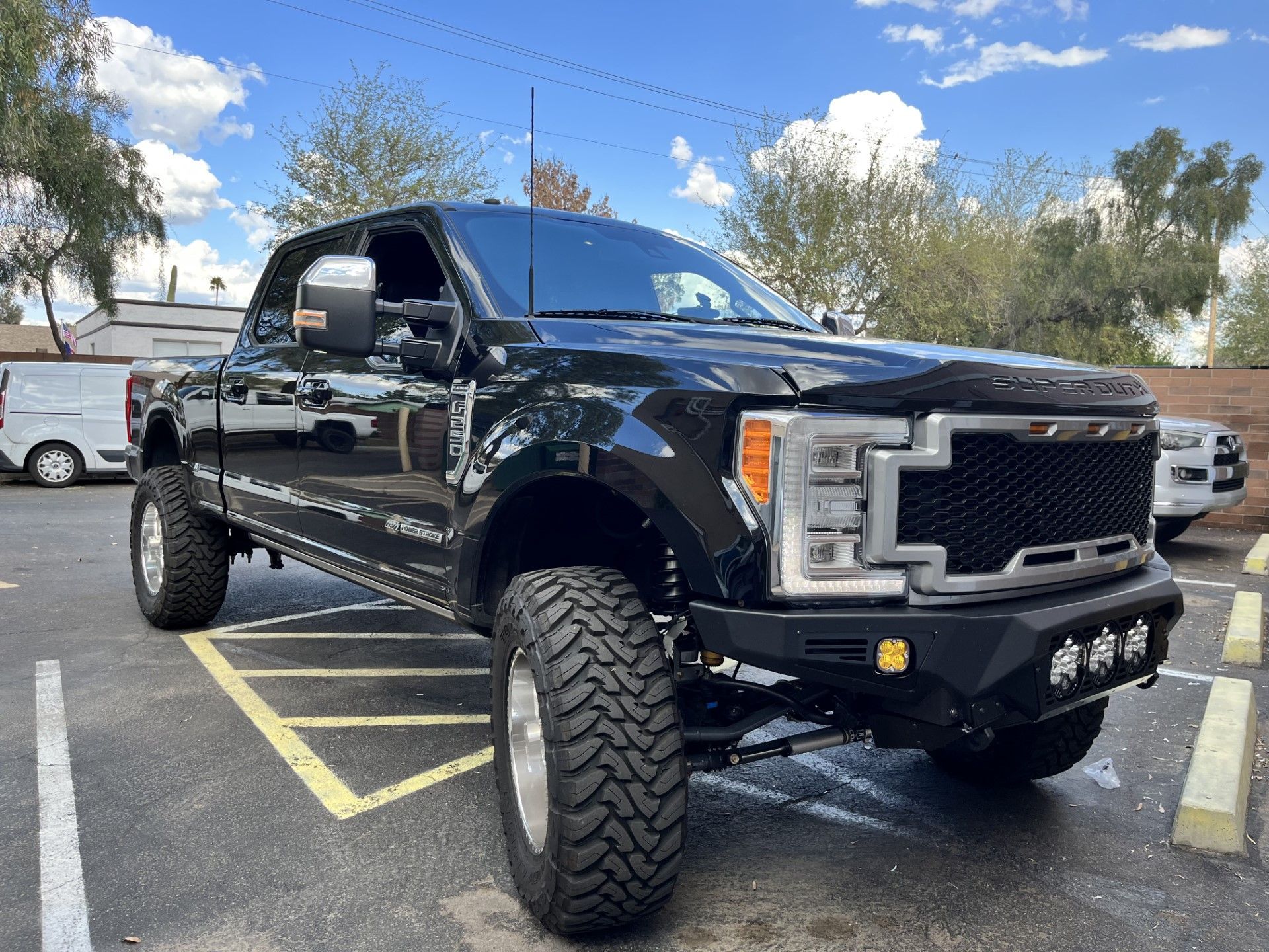 Black Ford Super Duty pickup truck