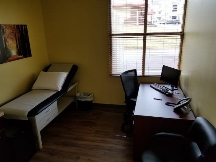 Office area with bed