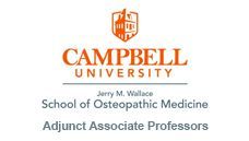 Adjunct Associate Professors at Campbell University School of Osteopathic Medicine