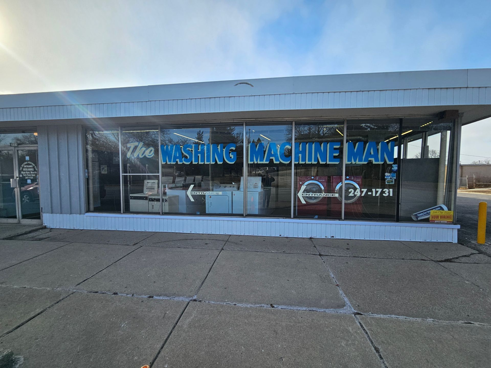 The Washing Machine Man's store front 