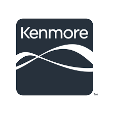 A black and white photo of a kenmore logo.