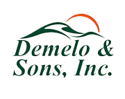 Company logo for Demelo & Sons, Inc. with a green mountain silhouette and an orange sun icon.