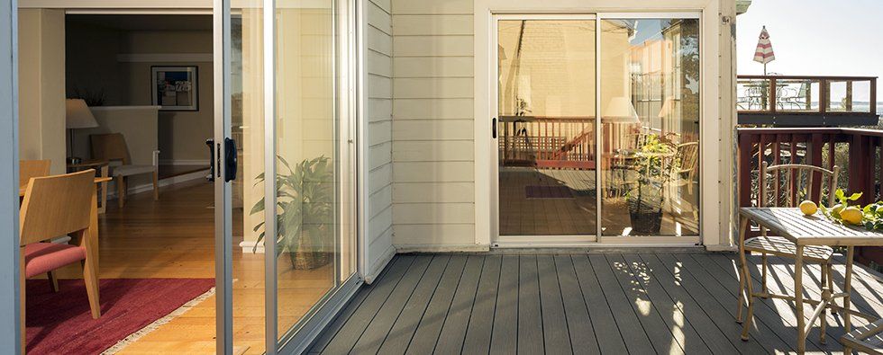 Dual pane sliding glass doors