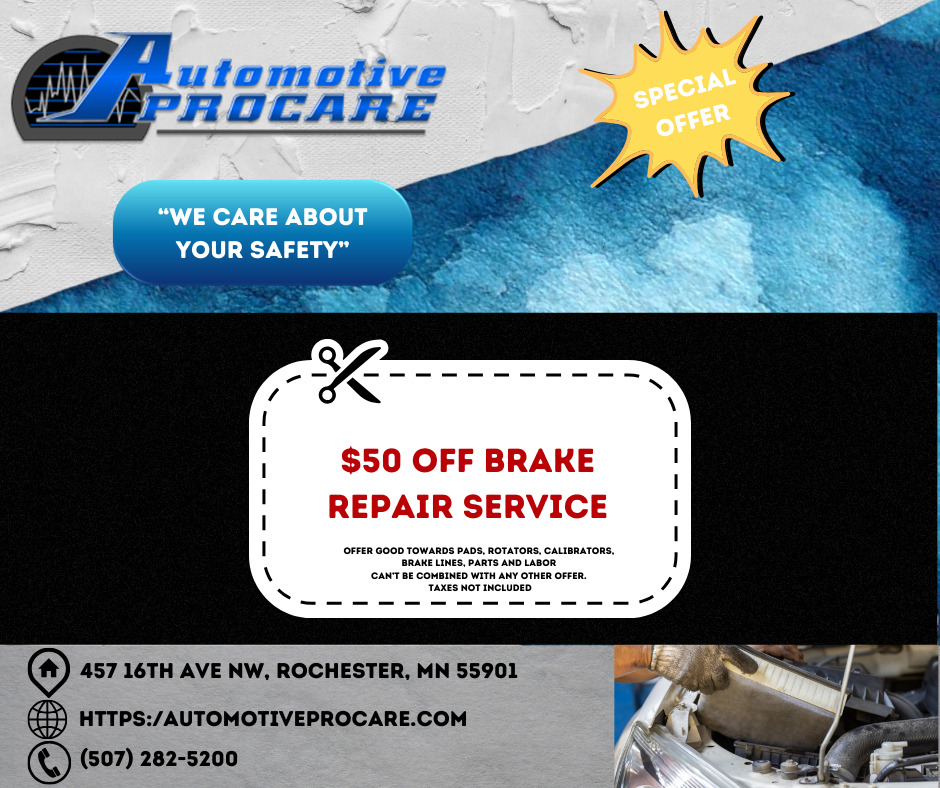 Brake Repair Special Coupon 