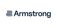 Armstrong logo with a stacked book icon and the company name in dark blue text.