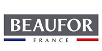 Beaufor France logo with a gray rectangle containing the name, and blue/red bars below.