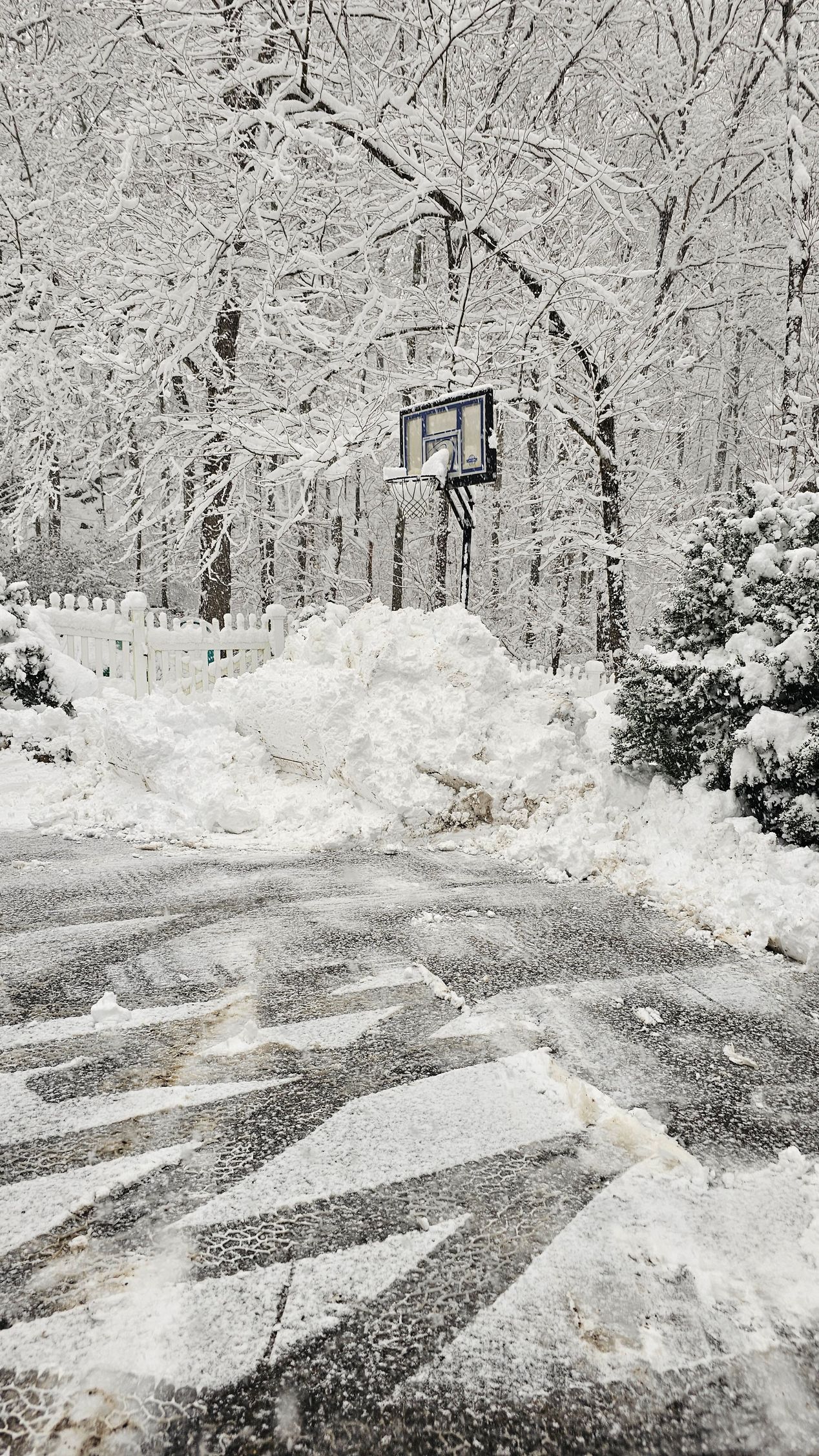 driveway with snow