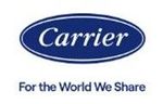 Blue Carrier logo with text underneath reading For the World We Share