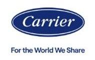 Blue Carrier logo with text underneath reading For the World We Share